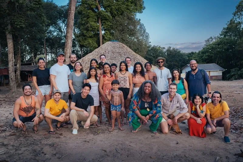 XPRIZE Rainforest team and community at the maloca